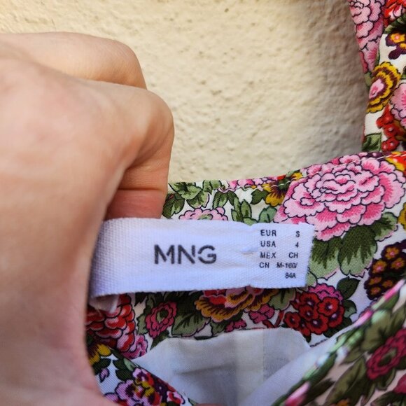 MNG Blogger Fav Volume Sleeve Floral Mini Dress - Picture 10 of 11